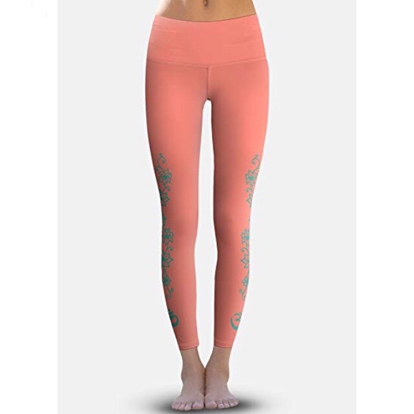 Om Shanti Arcadia Vines Power Pants Yoga Leggings - Picture 2 of 8